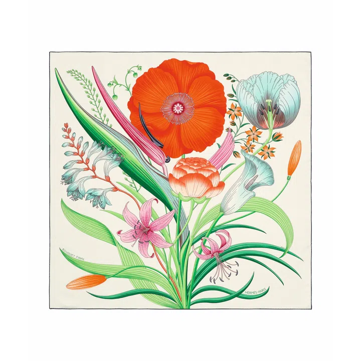 Hermes Silk scarf Bouquet Final