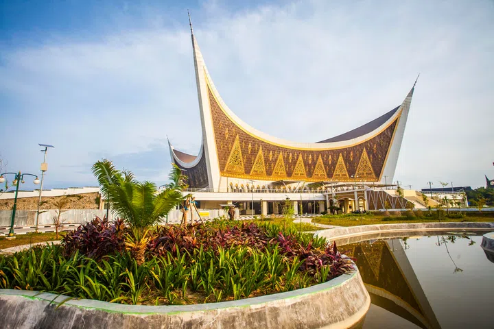 The Great Mosque of West Sumatera in Padang