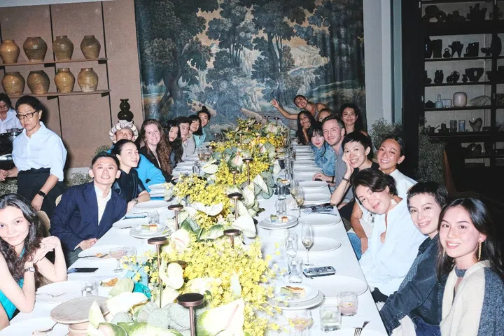 all the guests at the loewe x female dinner