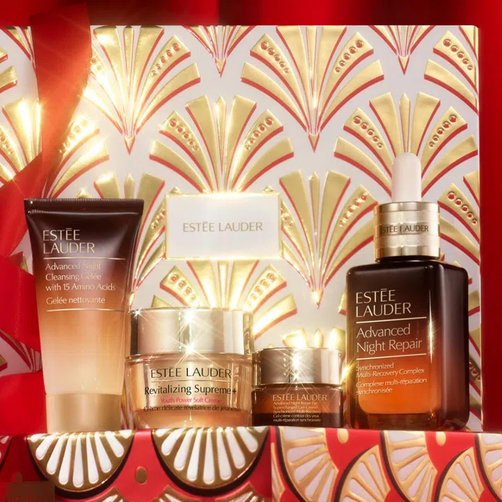 THE LIFT + GLOW ROUTINE ADVANCED NIGHT REPAIR SERUM SKINCARE SET, ESTEE LAUDER