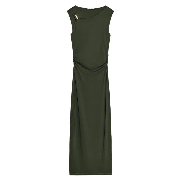 Polyamide-blend dress, $59.90, Zara