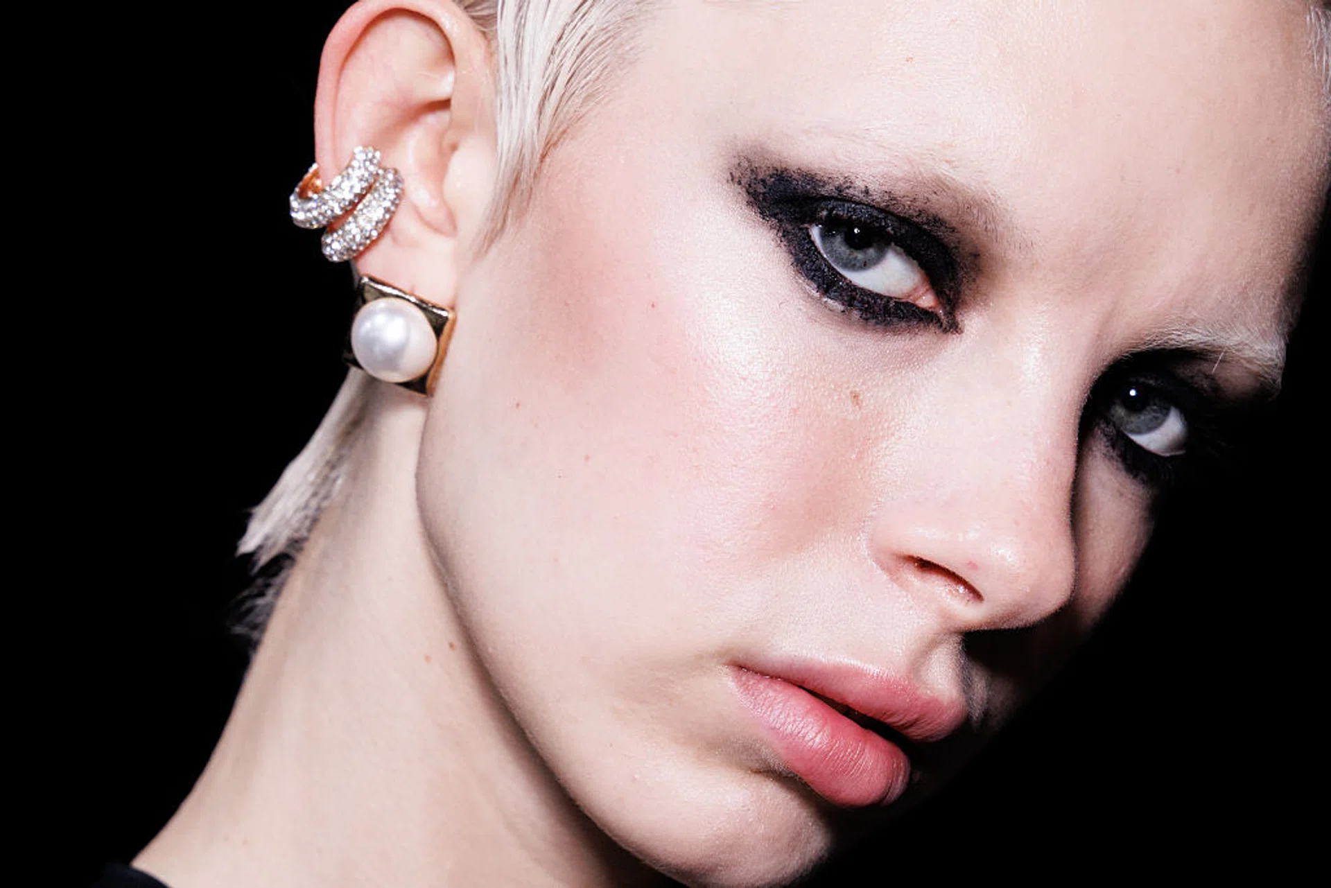 MILAN, ITALY - OCTOBER 16: A model poses backstage at "The Urban Ritual" By Shein fashion show on October 16, 2025 in Milan, Italy. (Photo by Rosdiana Ciaravolo/Getty Images)