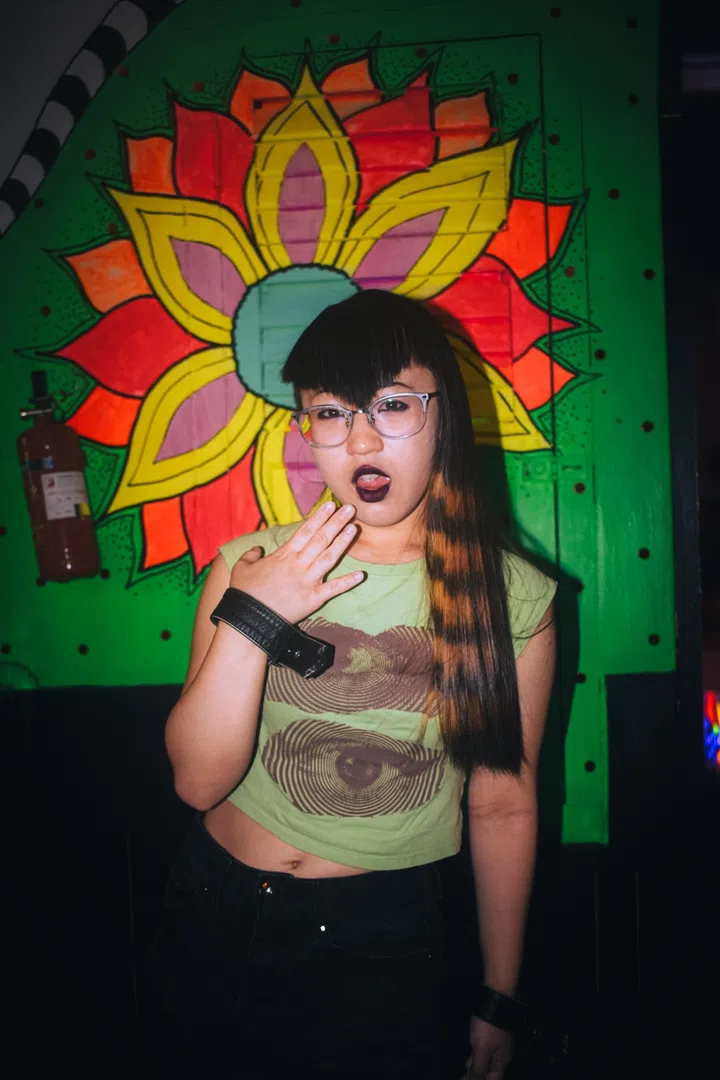 BlackLight Rave green top