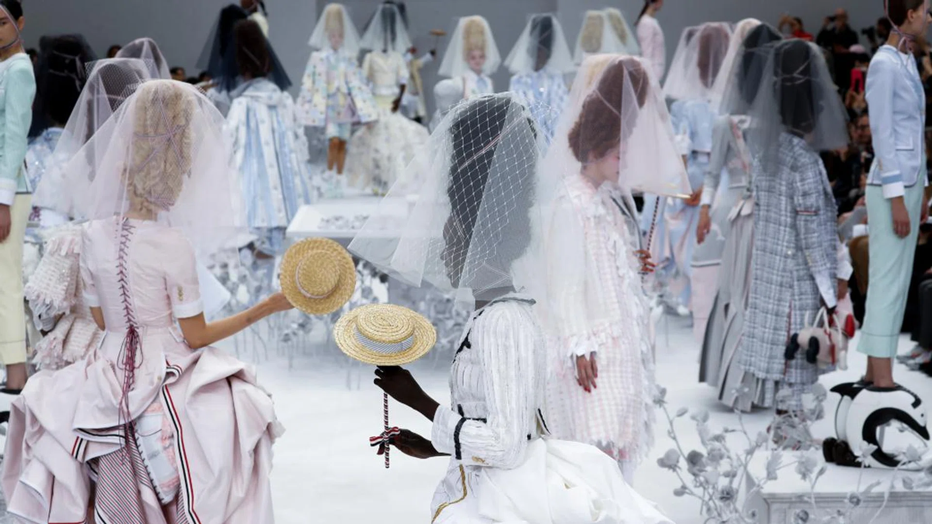 Was Thom Browne's S/S '20 show a commentary on the state of mental health? Credit: Showbit