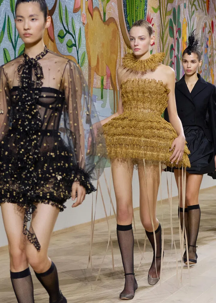 dior spring summer haute couture 2025 crinoline dress