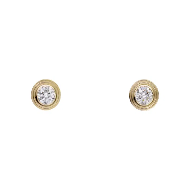 D'amour 18K yellow gold earrings with diamonds, $1,600