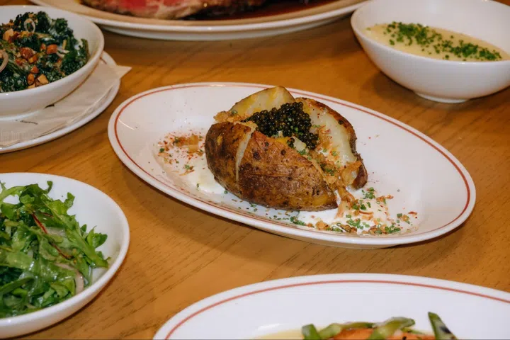 Coach Restaurant Singapore review - baked jacket potato with caviar