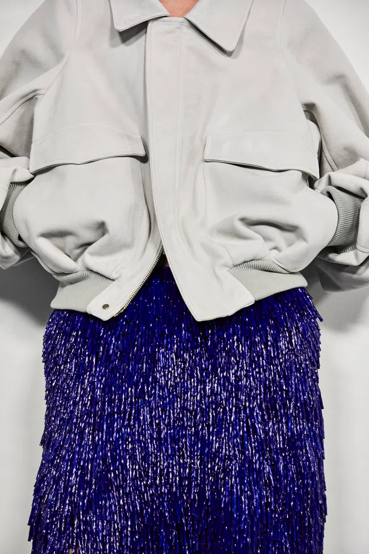 Loewe Spring Summer 2026 - Bomber Jacket and Beaded Skirt