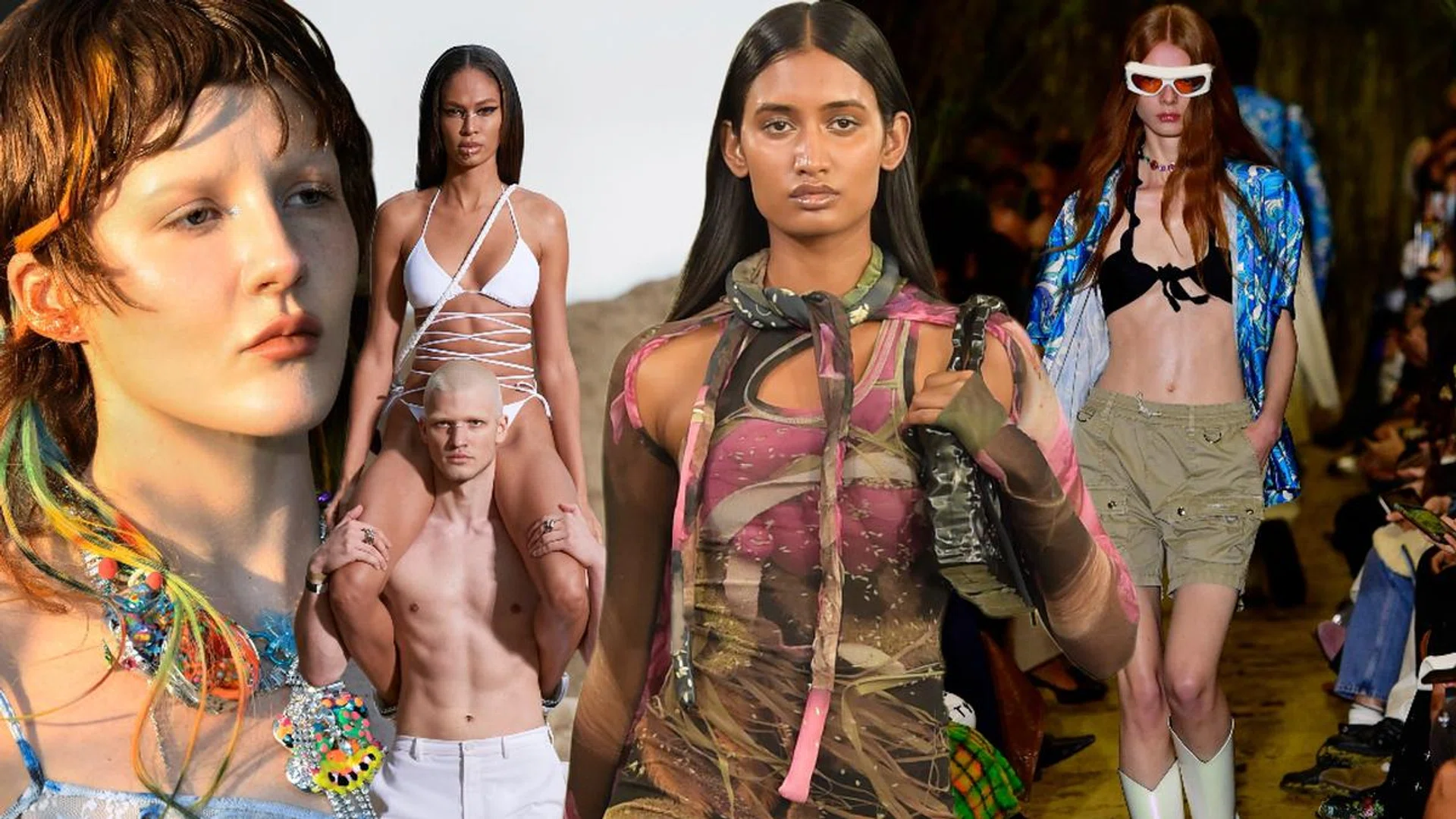 Brands such as (from left) Collina Strada, Burberry, Ottolinger and Coperni have us in a rave mood. Credit: Showbit