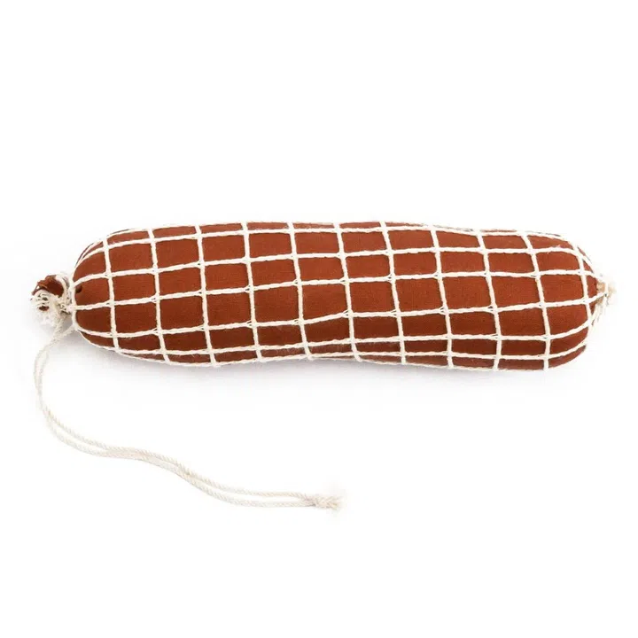 Yuki & Daughters Salami polyester cushion, $65, Aa
