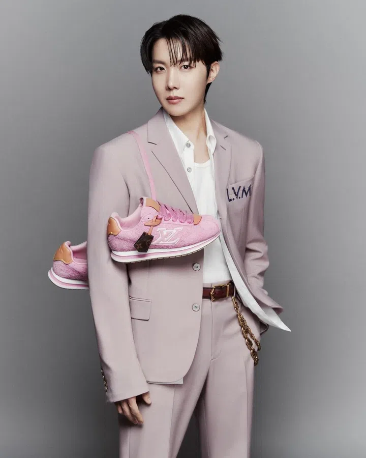 j-hope louis vuitton buttersoft sneakers pink singapore