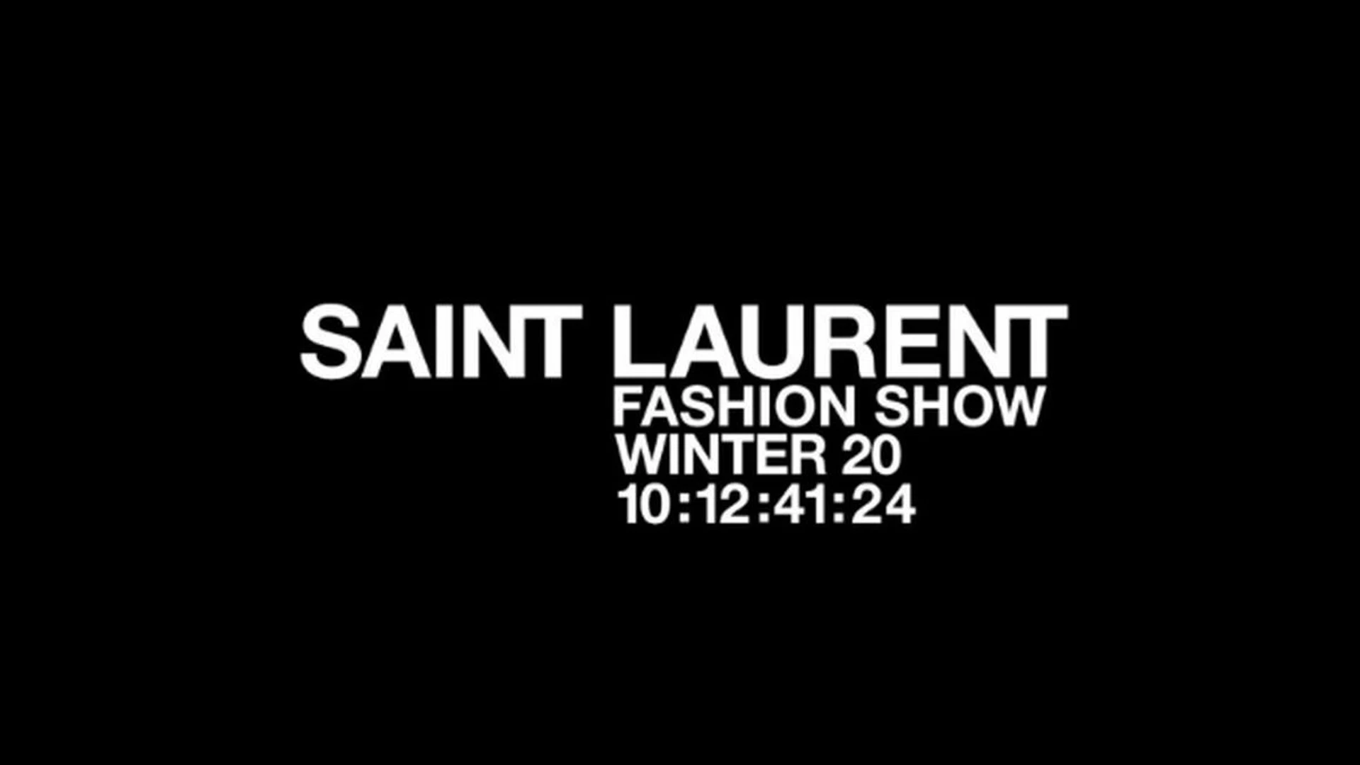Saint Laurent livestream
