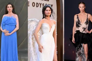 odyssey movie premieres red carpet fashion outfits