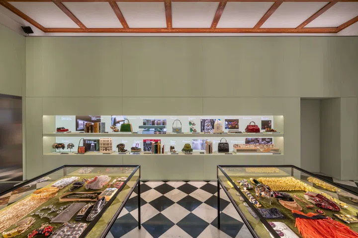 Pradasphere exhibition in Prada Galleria Milan