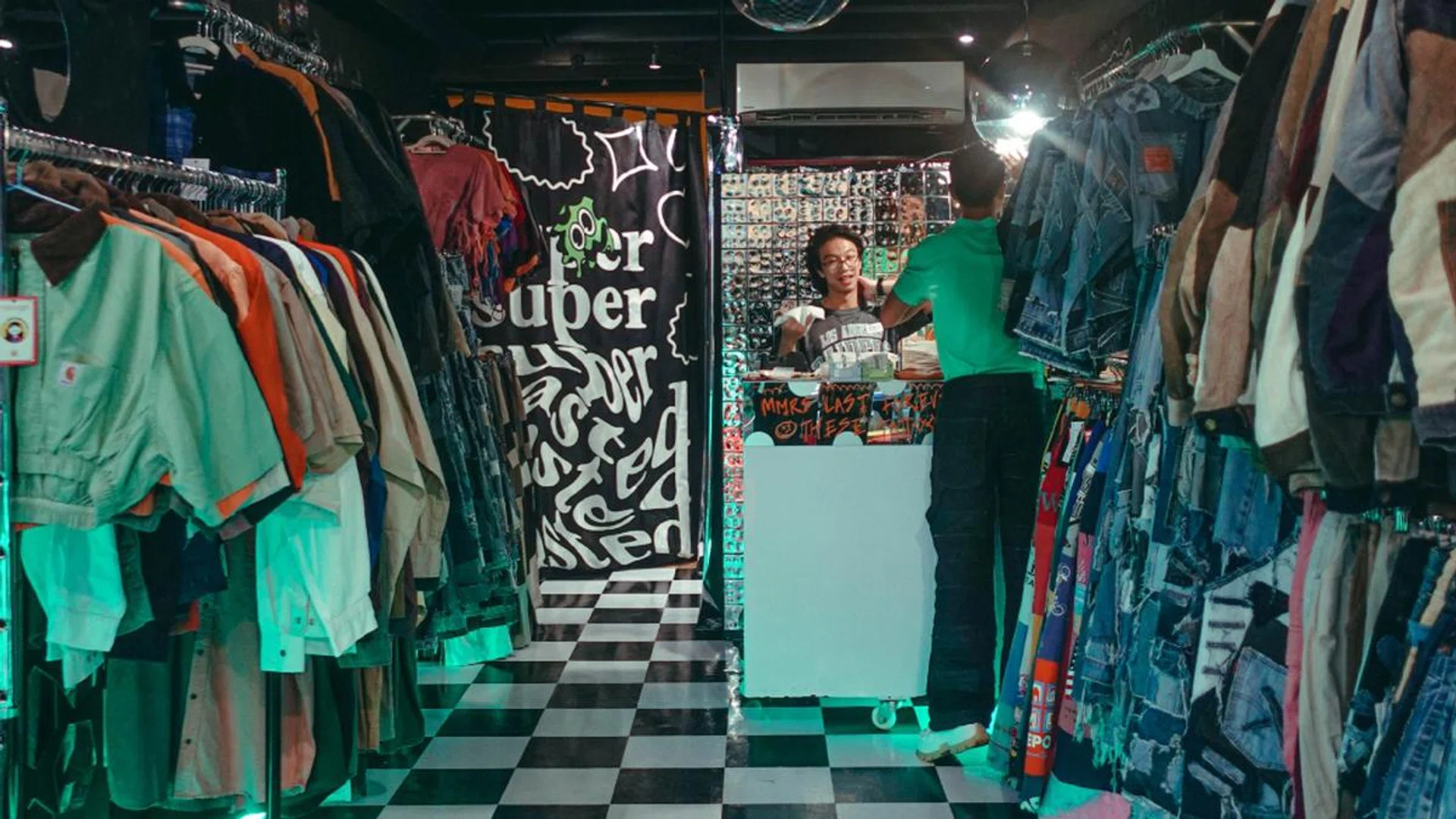 At fashion label Superwasted, the designers have infused its upcycled threads with a more grunge vibe. Credit: Superwasted 