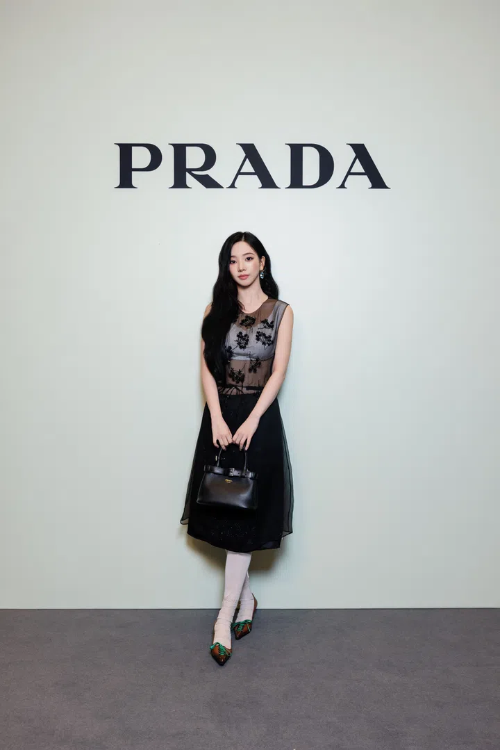 Prada Paragon Singapore store reopening celebrities - Karina Aespa