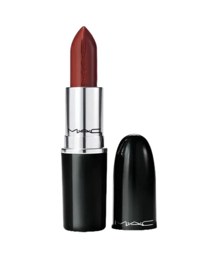 Lustreglass Sheer-Shine Lipstick in Spice It Up, $49, M.A.C. Cosmetics