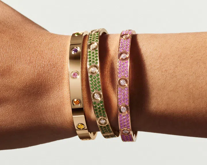 Cartier colourful Love Bracelets