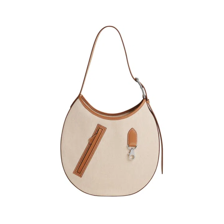 hermes Arcon H canvas and Swift calfskin bag