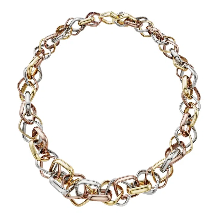 Cartier Trinity 18K white, rose gold and yellow gold necklace, $91,500