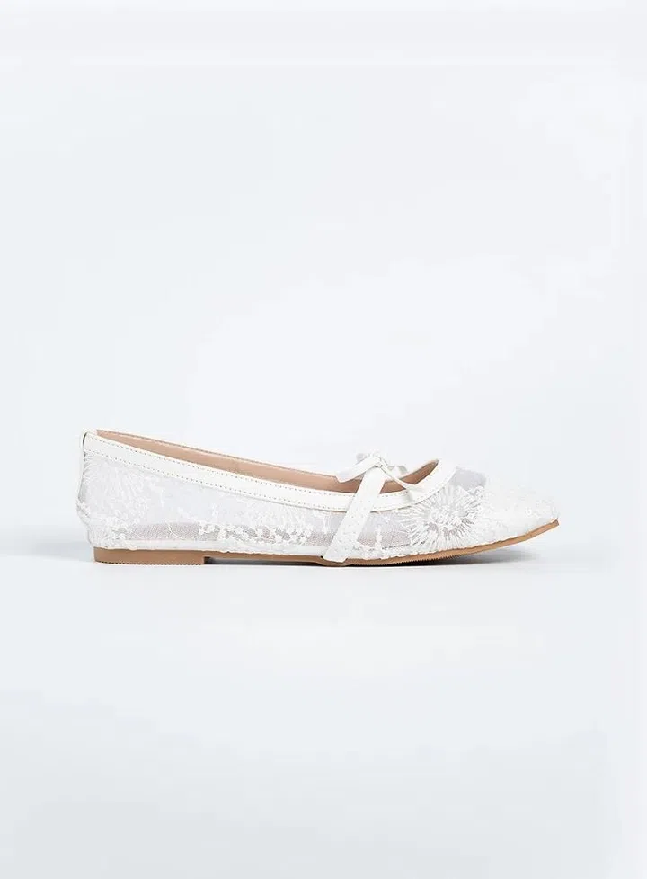 Mesh Ballet Flats Singapore Happy2u Ezra lace ribbon flats