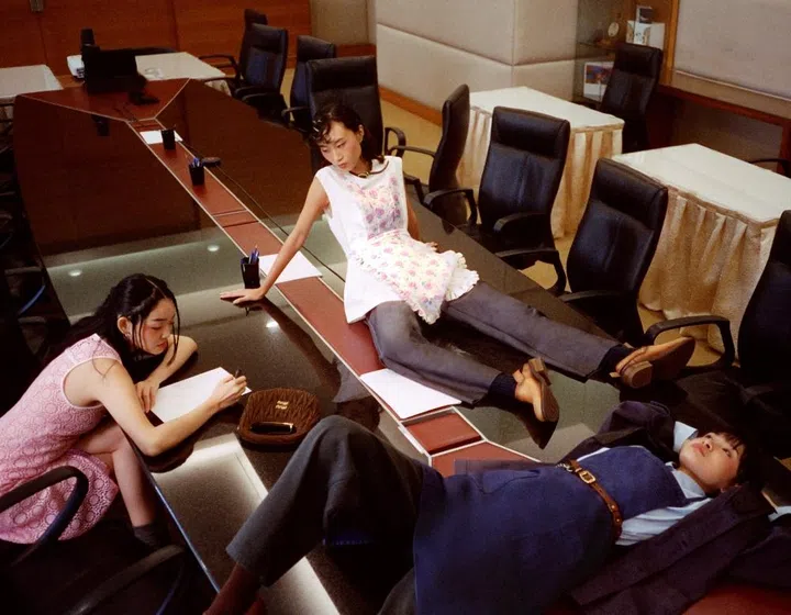 miu miu ss26 collection fashion shoot tan siyou amoeba photography