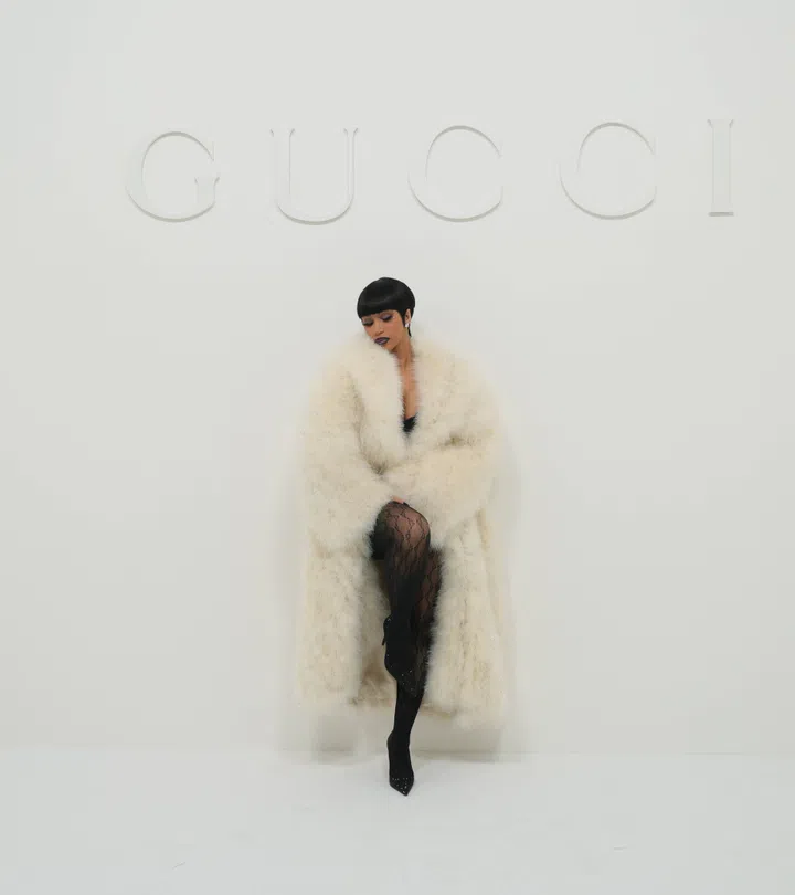 Cardi B at Gucci Spring Summer 2027 show Milan Fashion Week