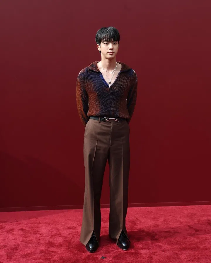 bts jin gucci milan fashion week bts style bts best fashion moments bts red carpet looks