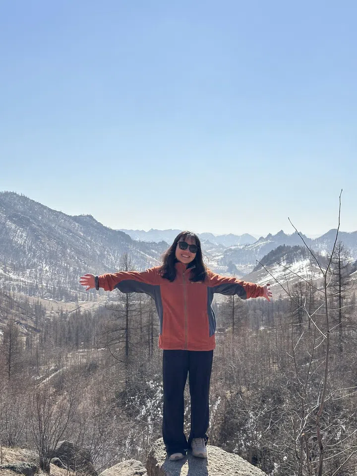 Jennifer Hong at the National Park in Mongolia