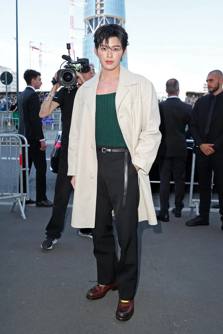 Pond Naravit at Prada Spring Summer 2027 menswear fashion show at Milan Fashion Week