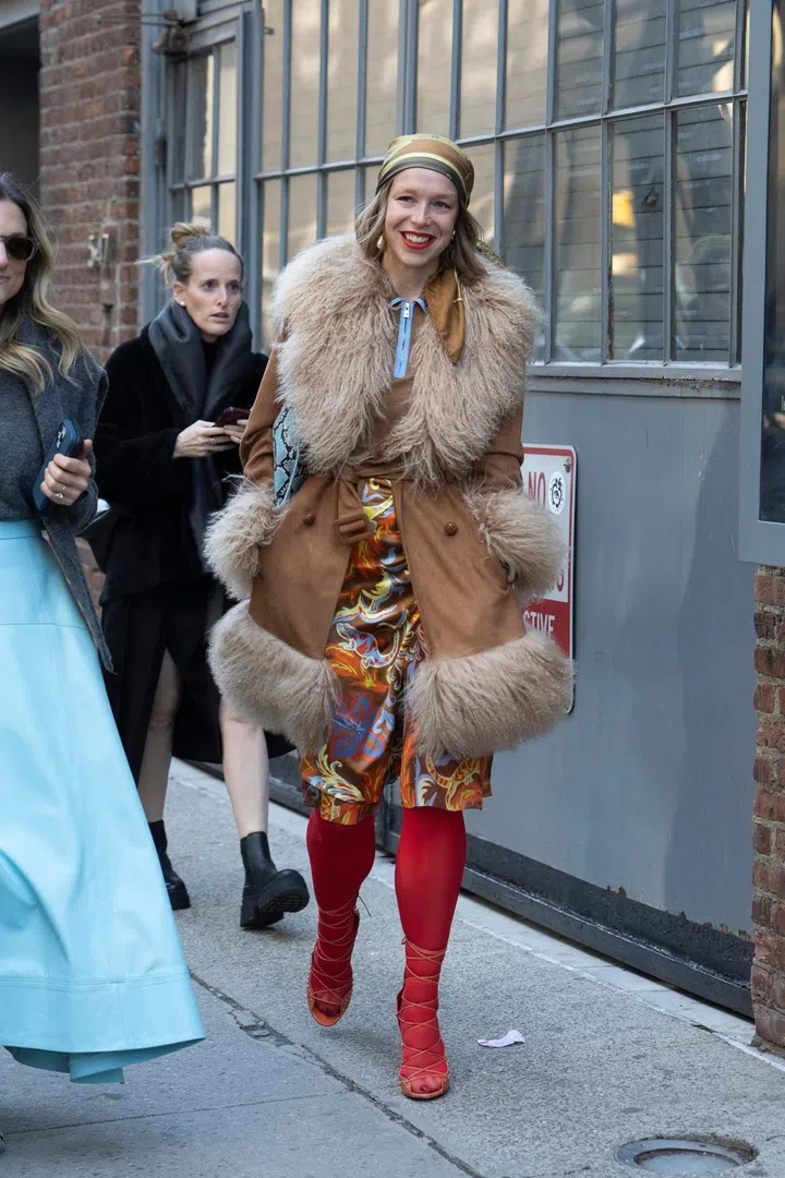 street style fur coat