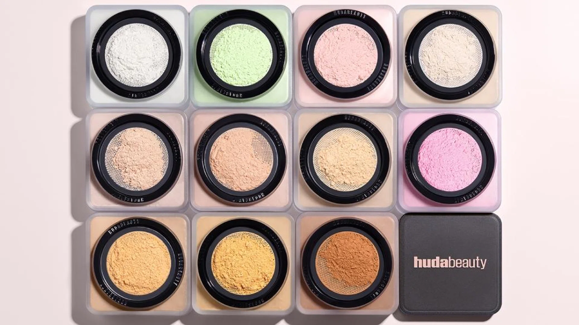 huda beauty green setting powder matcha milk cake