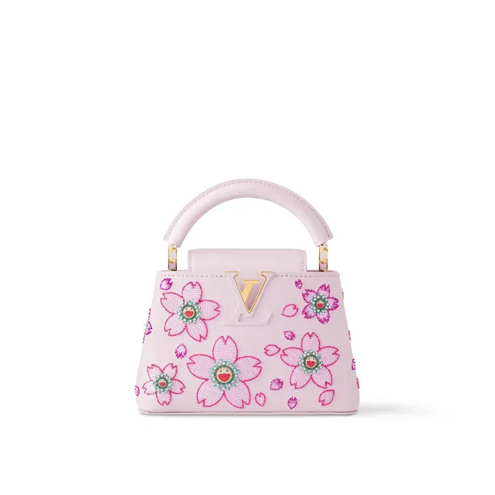 louis vuitton murakami cherry blossom Capucines Mini