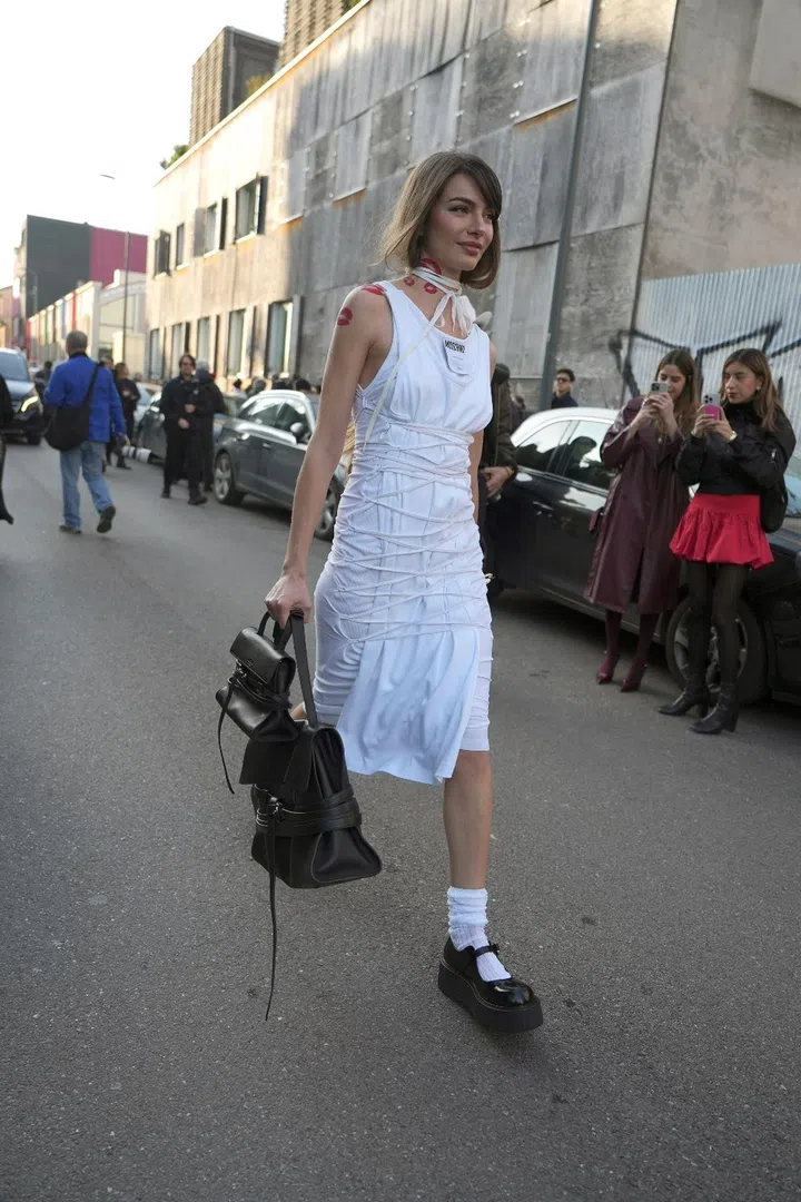 street style white dress