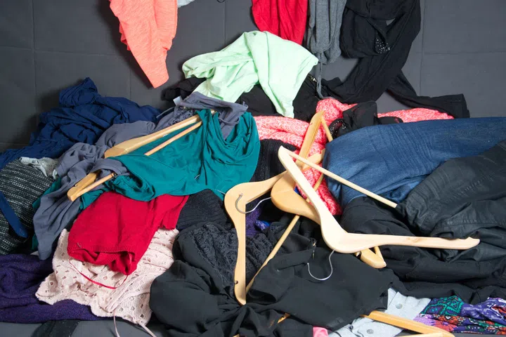 Clothing chaos on the floor