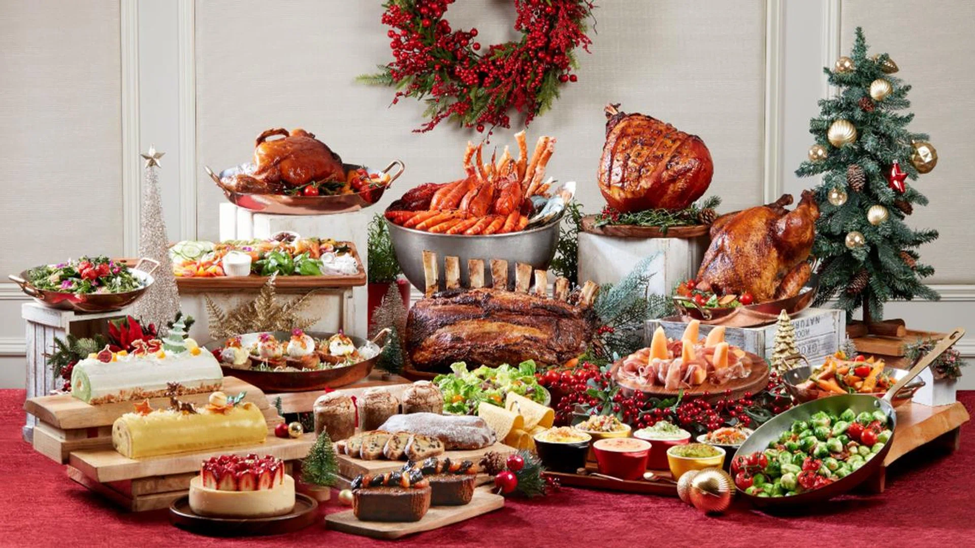 Your festive spread. Credit: The Fullerton Hotels