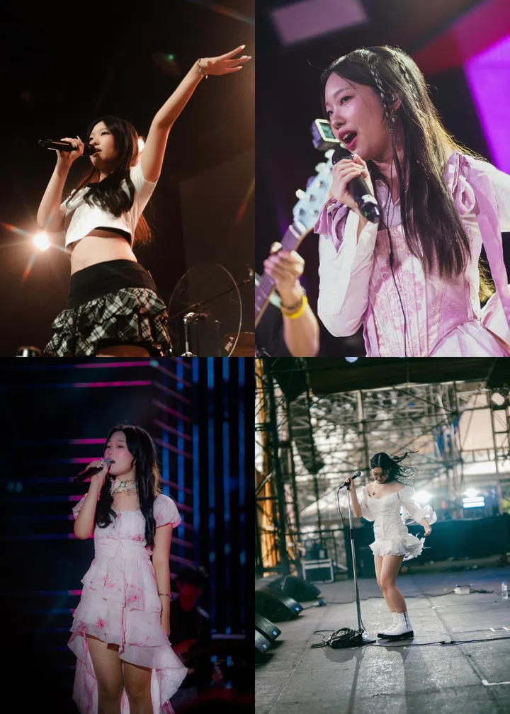An overall look at Regina Song's stage outfits