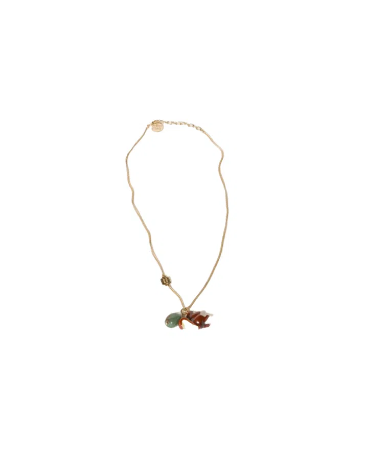 miu miu holiday collection 2024 squirrel necklace