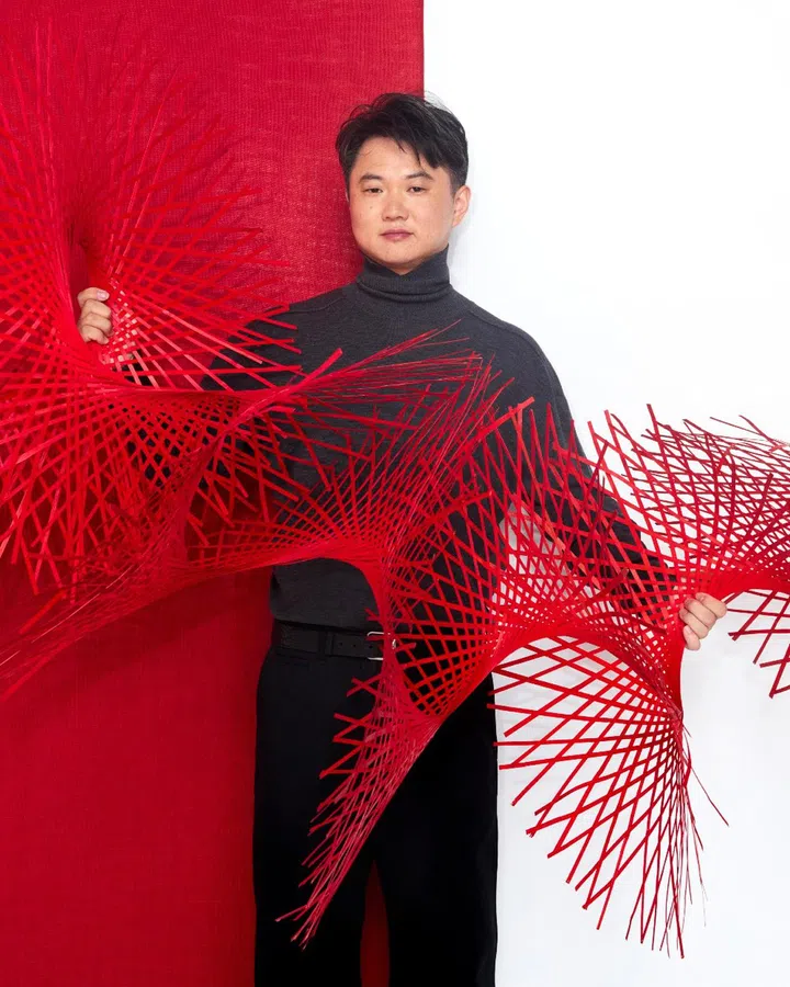 qian lihuai burberry chinese new year capsule collection bamboo weaving artist chinese