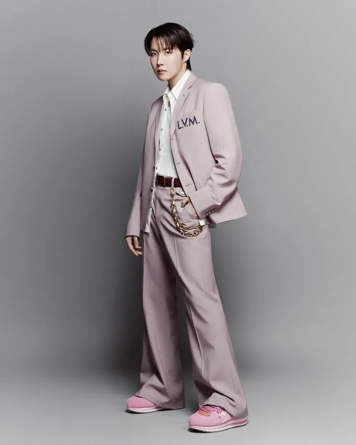 bts j-hope louis vuitton buttersoft sneakers pink