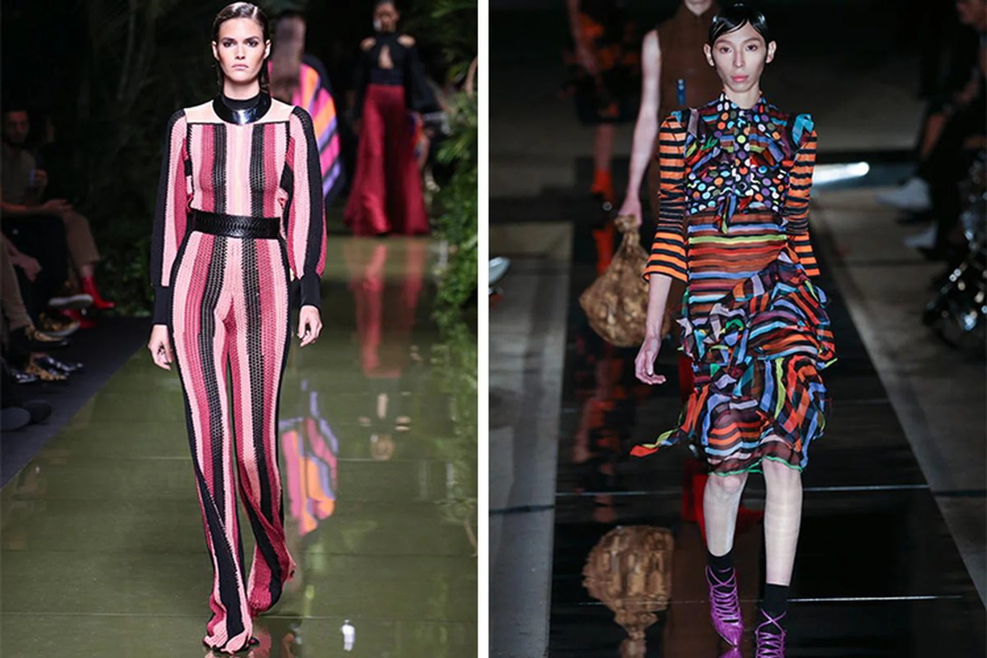 From left: Balmain, Givenchy