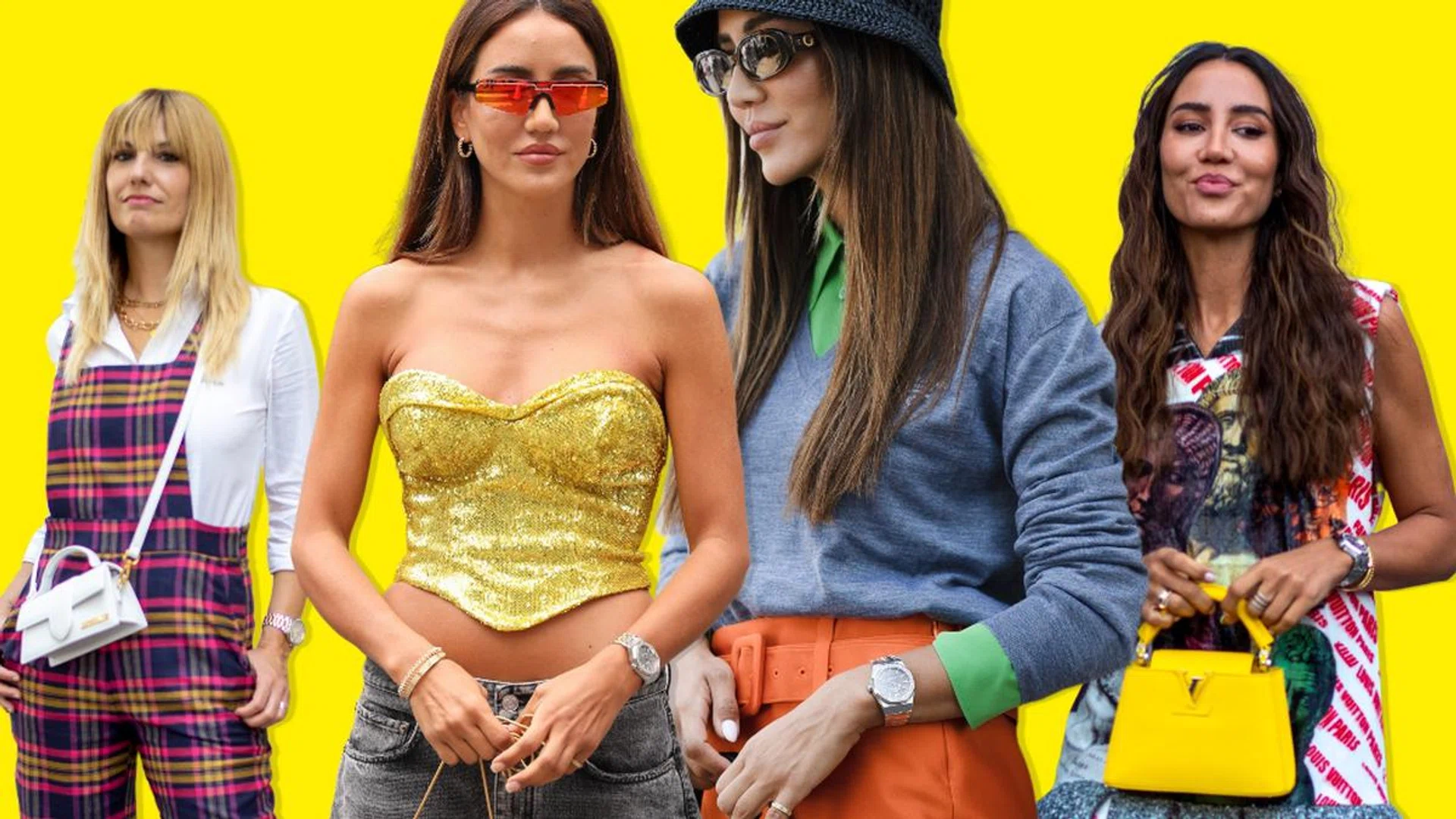 Size matters for the wristwatch as these Fashion Week-goers show. Credit: Showbit