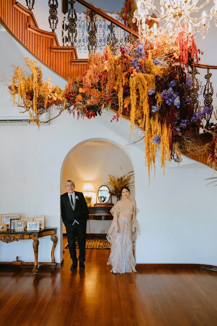 The bride and groom.