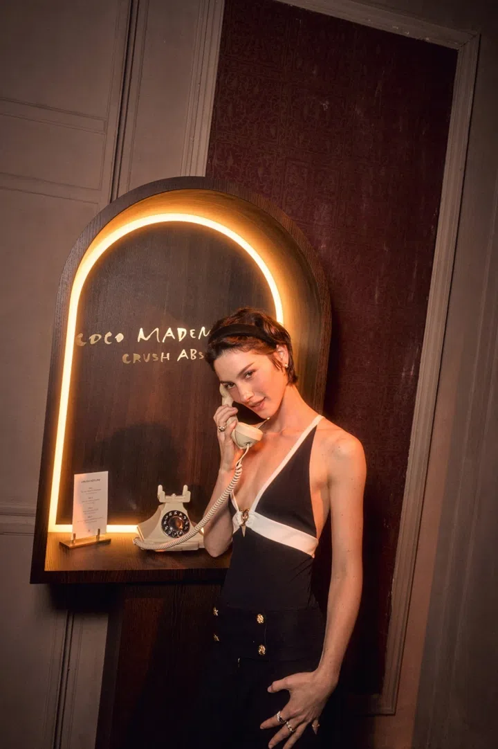 Gacie Abrams at chanel coco mademoiselle crush absolu party in paris