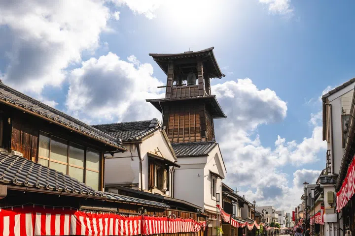 Bell of Time, a bell tower at Kawagoe city in Saitama Prefecture, Japan