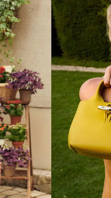 longchamp pink vichy gingham dress, le roseau gingham tote and s handbag from new summer 2025 collection