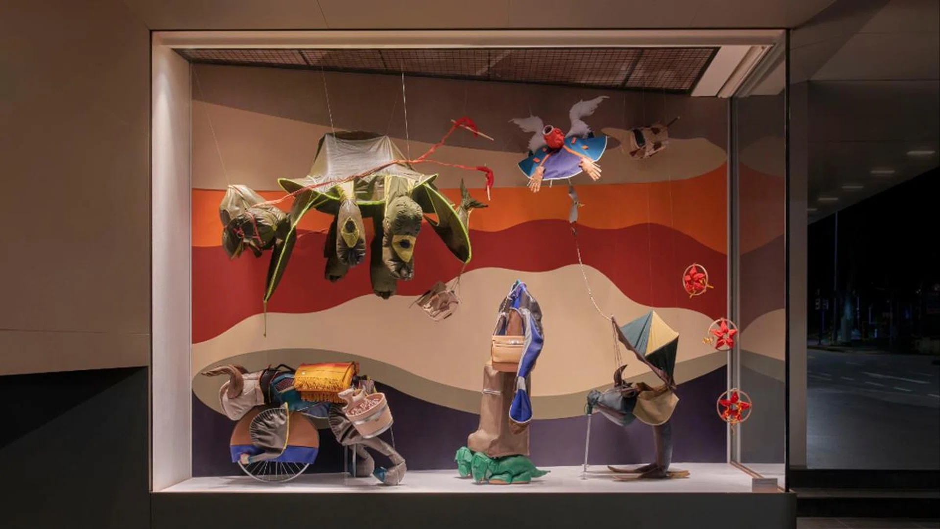 Titled Unique, Universal and Unity, artist Hansol Kim's installation for Hermes Liat Towers is an eclectic blend of antique objects, everyday items and objects from the French maison. Credit: Hermes