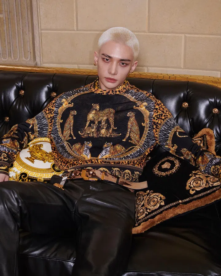 hyunjin versace fall winter 2025 stray kids donatella versace