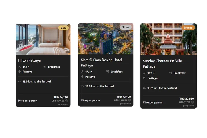 Tomorrowland Thailand hotel packages