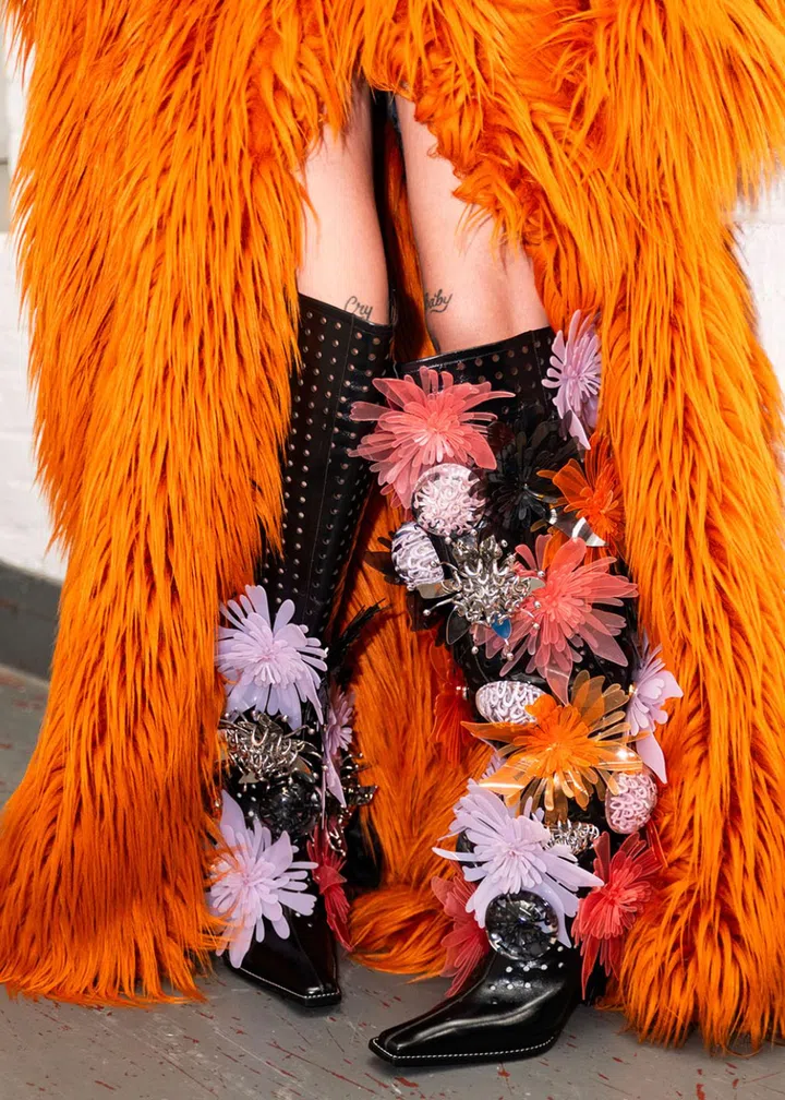 bimba y palomo shoes and boots close up details backstage